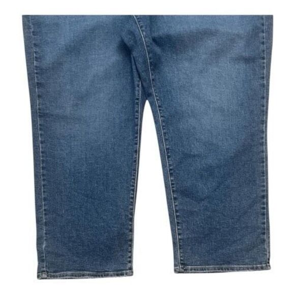 Levi’s Ribcage Women Plus Size 22W Blue Denim Straight Ankle Jeans Slim Hip - Picture 5 of 13